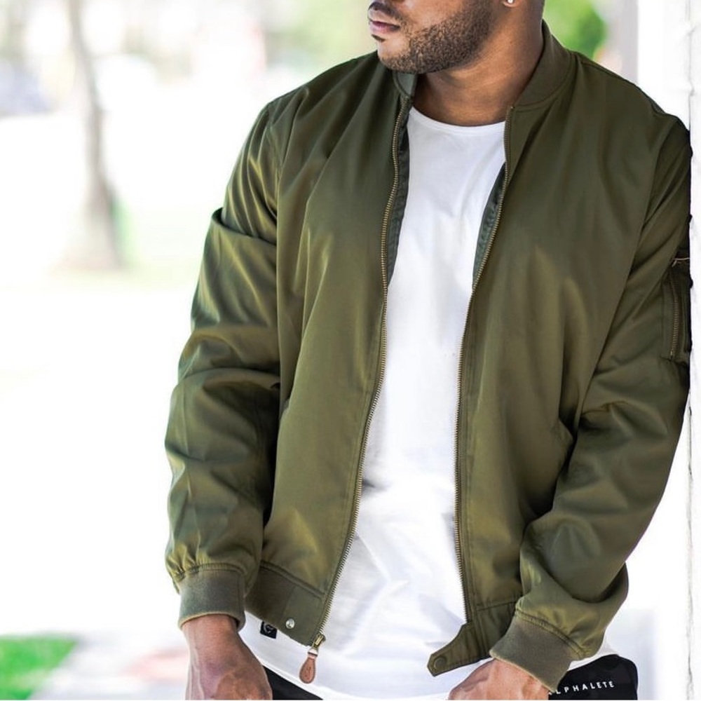 Unisex Military Green Bomber Jacket